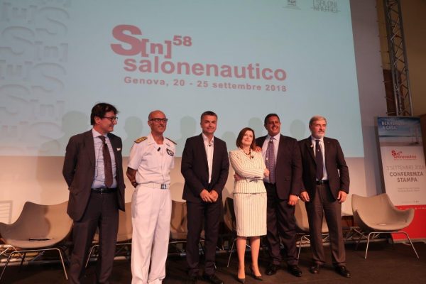 I relatori alla presentazione del 58° Salone Nautico