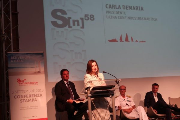 L'intervento della presidente Ucina, Carla Demaria