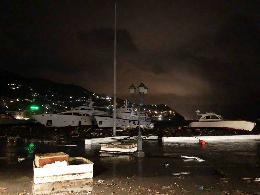 Rapallo, il porto devastato dalla mareggiata