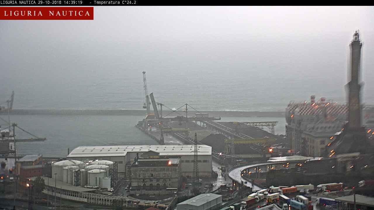 meteo Genova Liguria webcam - webcam_genova_panoramica_mareggiata