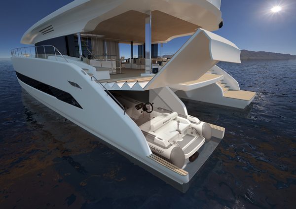 “Pure solar-powered luxury”: le immagini del catamarano solare Silent 79 in costruzione in Italia