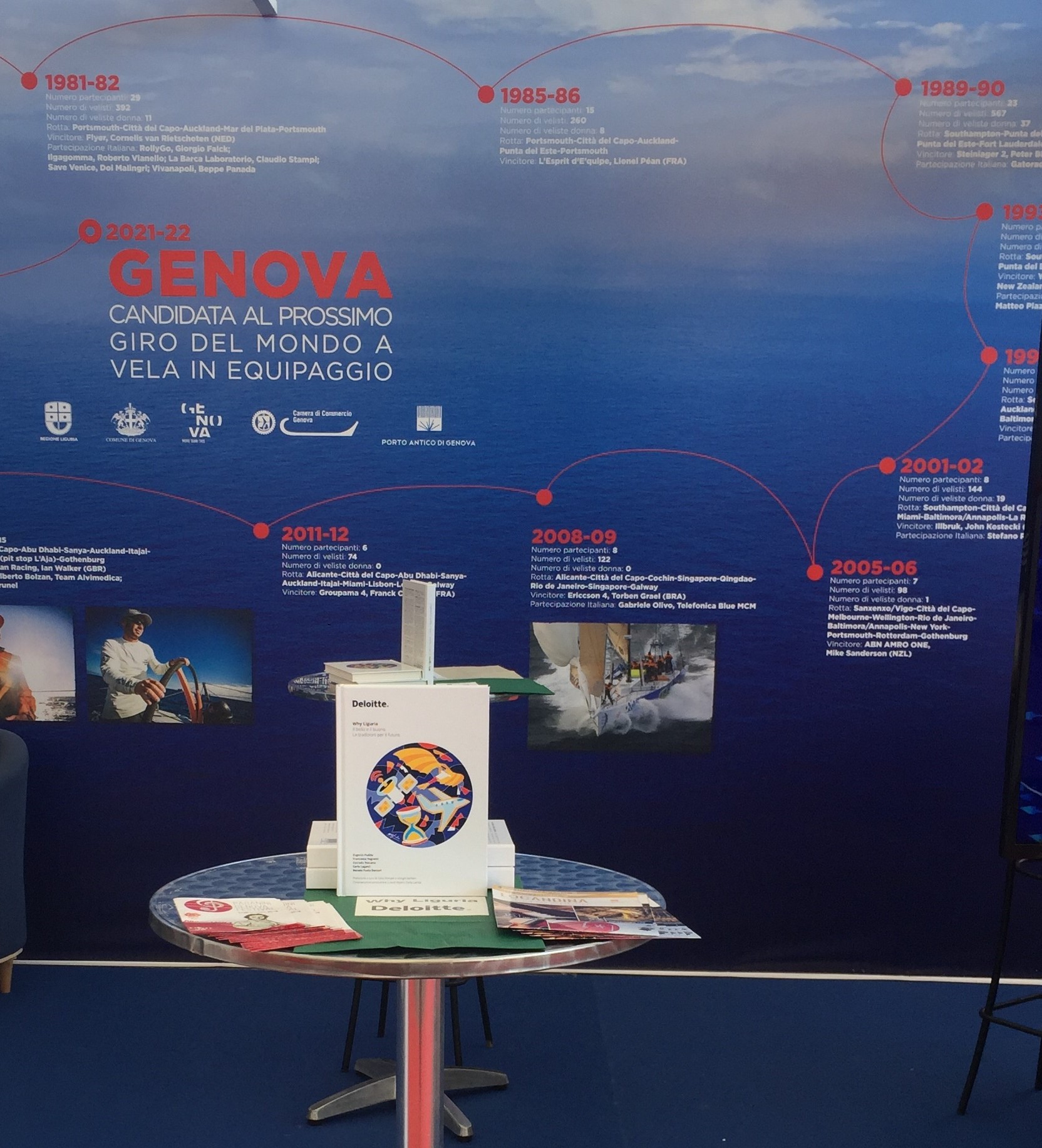 Lo stand della candidatura di Genova al Salone Nautico