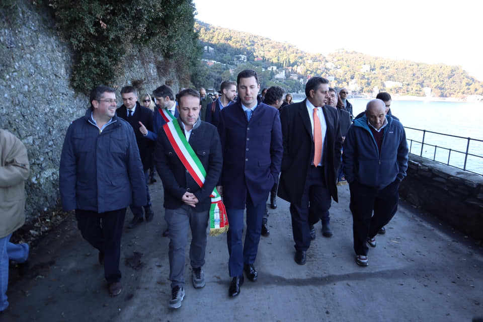 Inaugurazione della passerella pedonale di Portofino