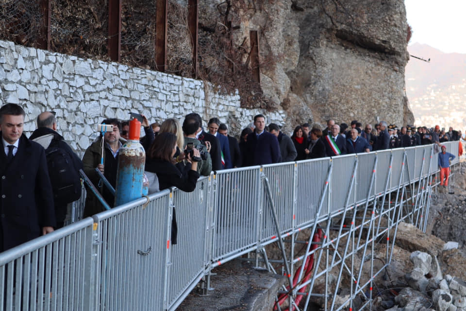 Inaugurazione della passerella pedonale di Portofino