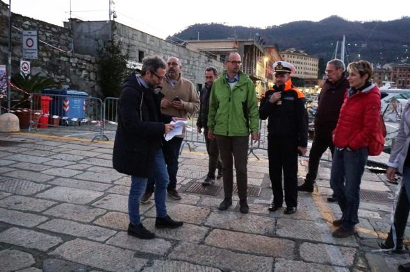 Il sopralluogo con la Protezione civile a Santa Margherita Ligure