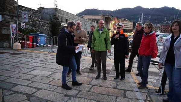 Il sopralluogo con la Protezione civile a Santa Margherita Ligure