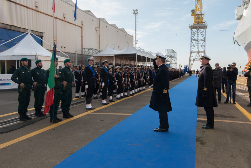 La cerimonia del varo di Nave Spartaco Schergat