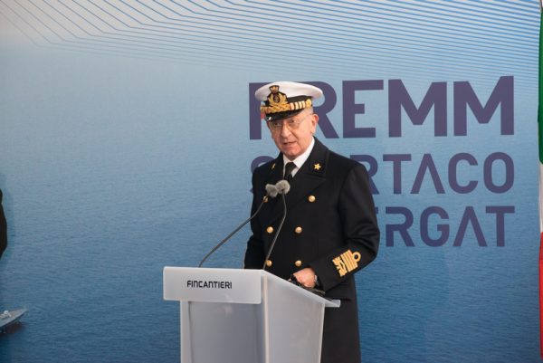 Il Capo di Stato Maggiore della Marina Militare, ammiraglio di squadra Valter Girardelli