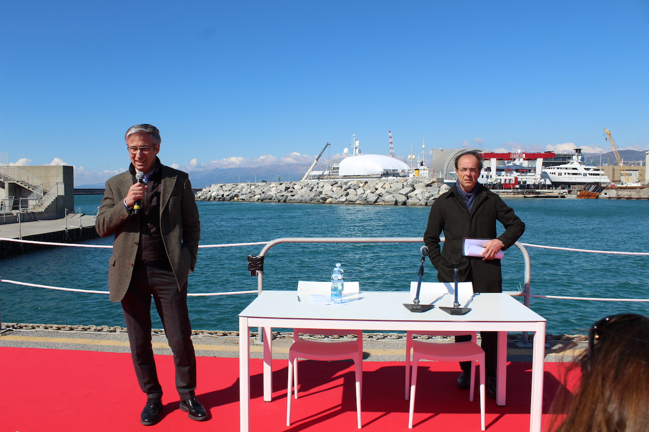 Il presidente Alberto Amico e l'ad Bruno Guglielmi dei Cantieri Amico & Co.