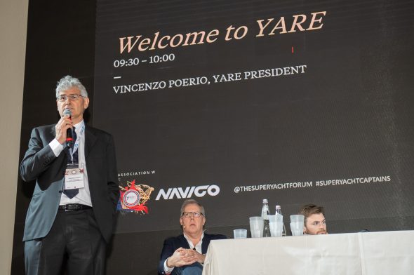 Vincezo Poerio al Superyacht Captains Forum a Yare 2019
