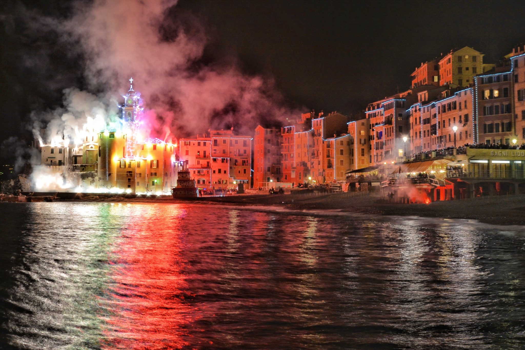 I fuochi di San Fortunato a Camogli nel 2018