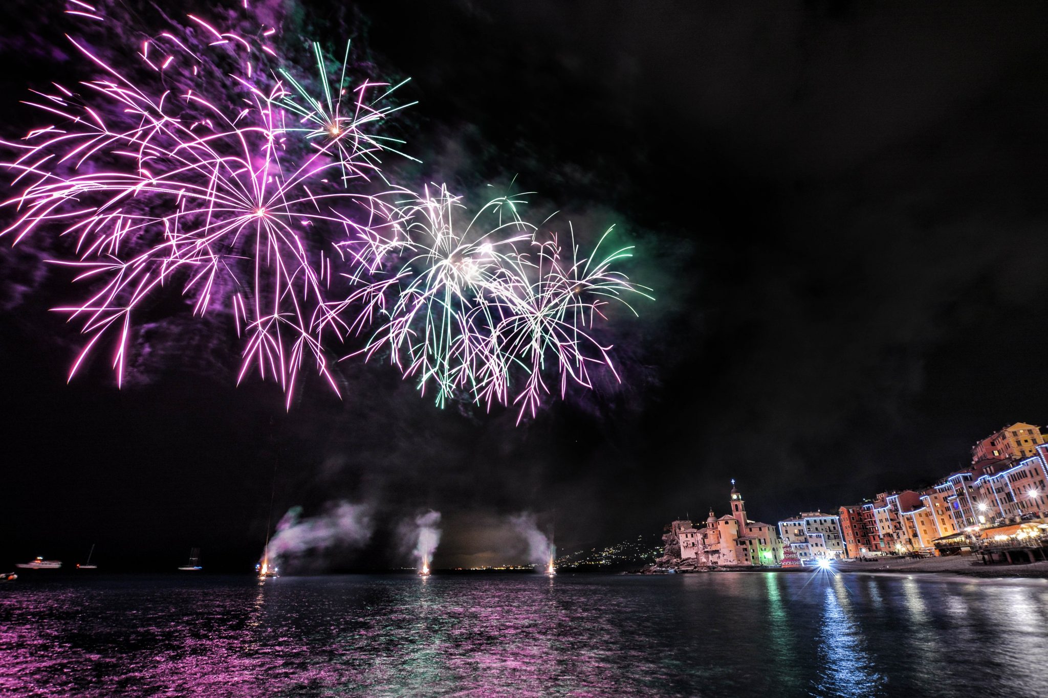 I fuochi di San Fortunato a Camogli nel 2018