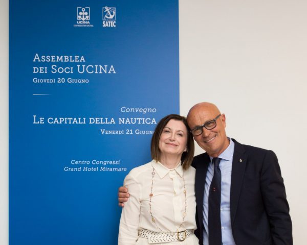 Presidente di Ucina Saverio Cecchi e presidente emerito Carla Demaria