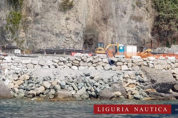 La strada per Portofino 8 mesi dopo la mareggiata