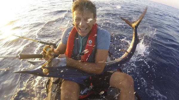 Aguglia imperiale di 28 kg catturata dal kayaker Filippo Landmann