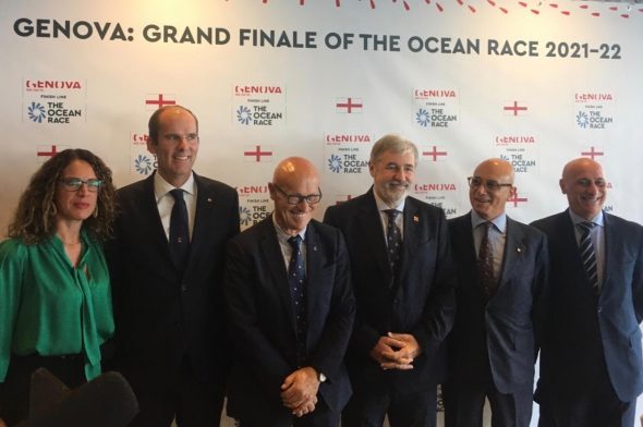 Le principali autorità presentano l'arrivo a Genova della tappa finale della Ocean Race 2021/2022