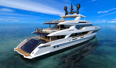 Interni Visionnaire per il Baglietto 48m T-Line