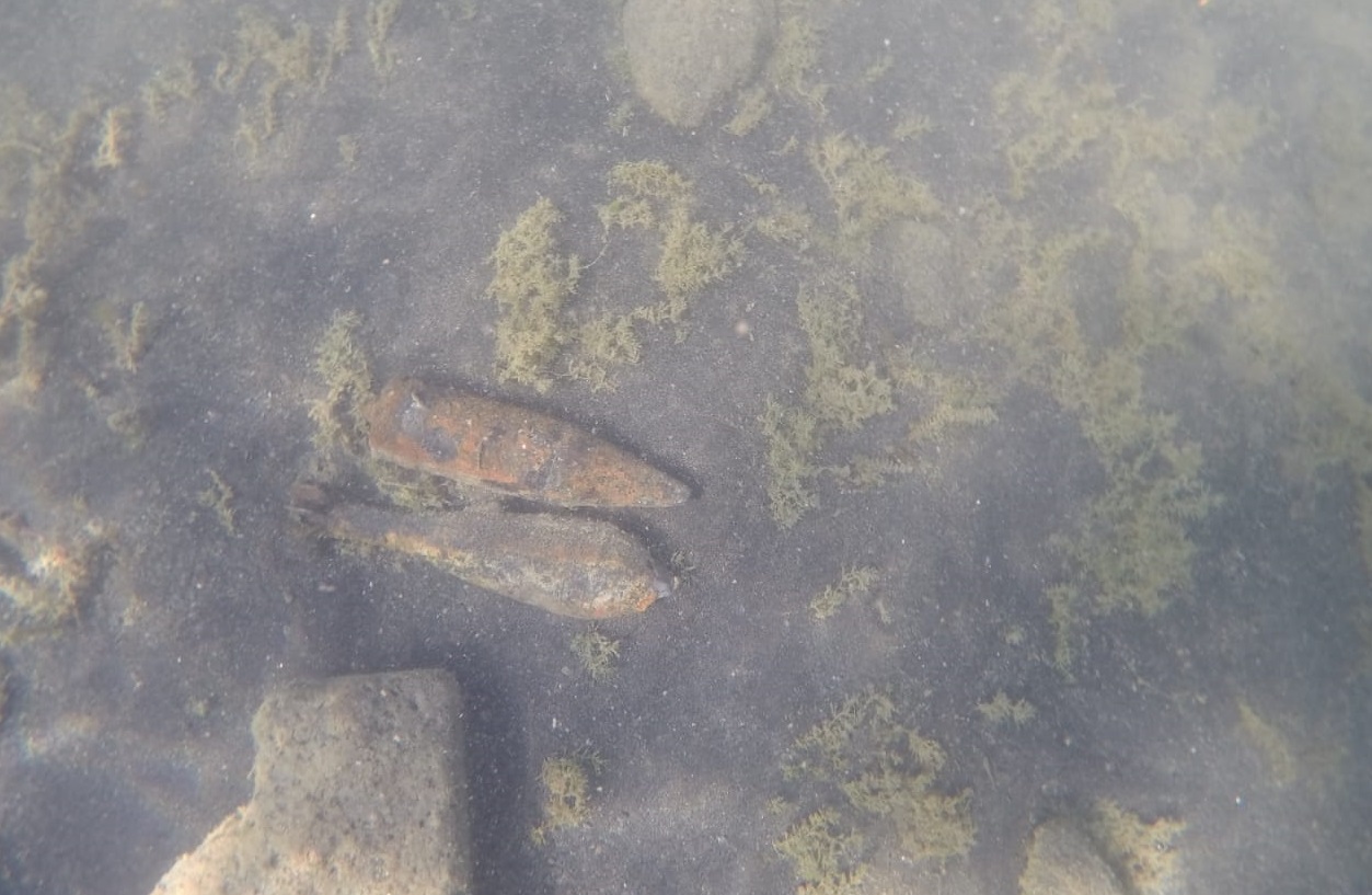 Ordigni bellici sul fondo del lago di Bracciano