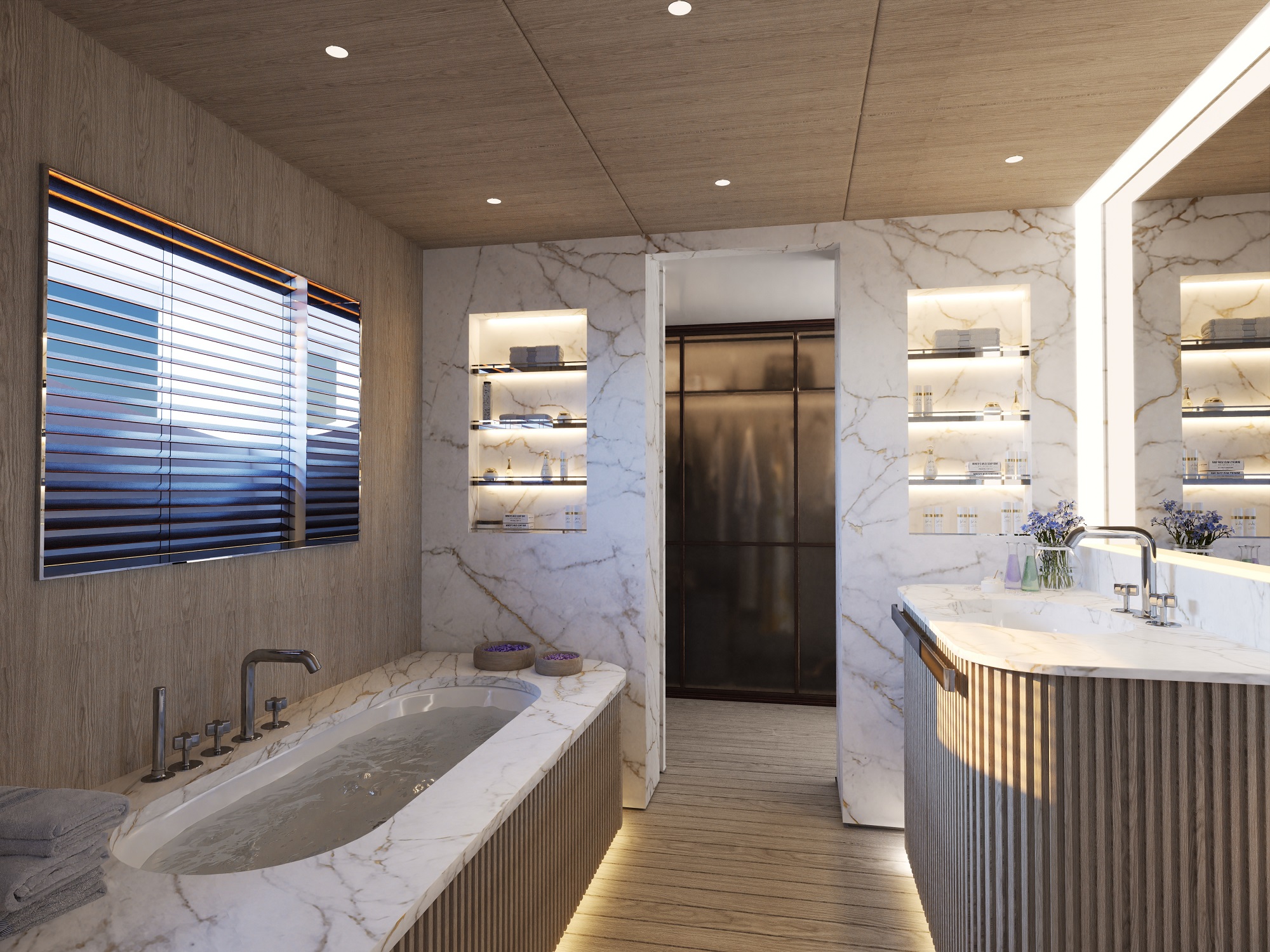 Benetti Oasis 40M Owner bathroom