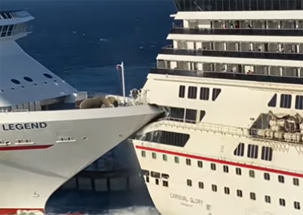 La collisione tra la Carnival Glory e la Carnival Legend