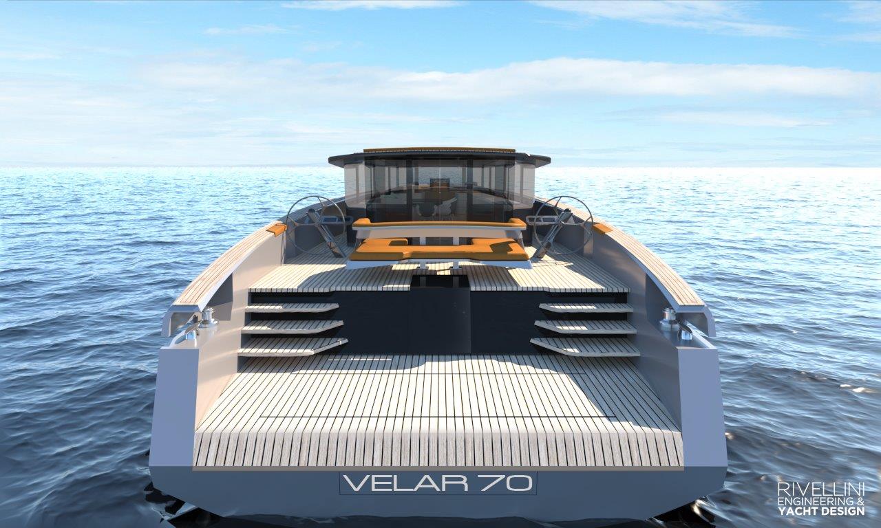 La poppa del Velar 70