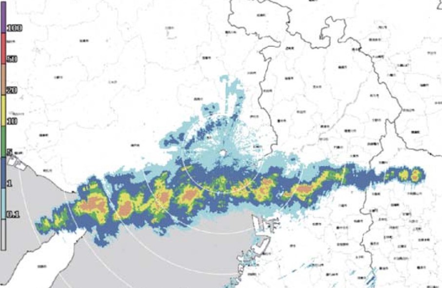 La RainMap del radar Furuno