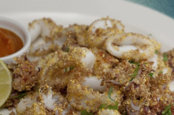 Calamari au gratin with Lemon