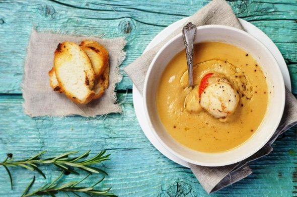 Scallop soup