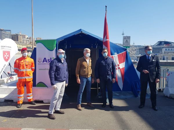 Yacht Club Italiano raccolta fondi per nave ospedale - Emanuele Bassino, Luigi Carlo Bottaro, Giovanni Toti, Gerolamo Bianchi