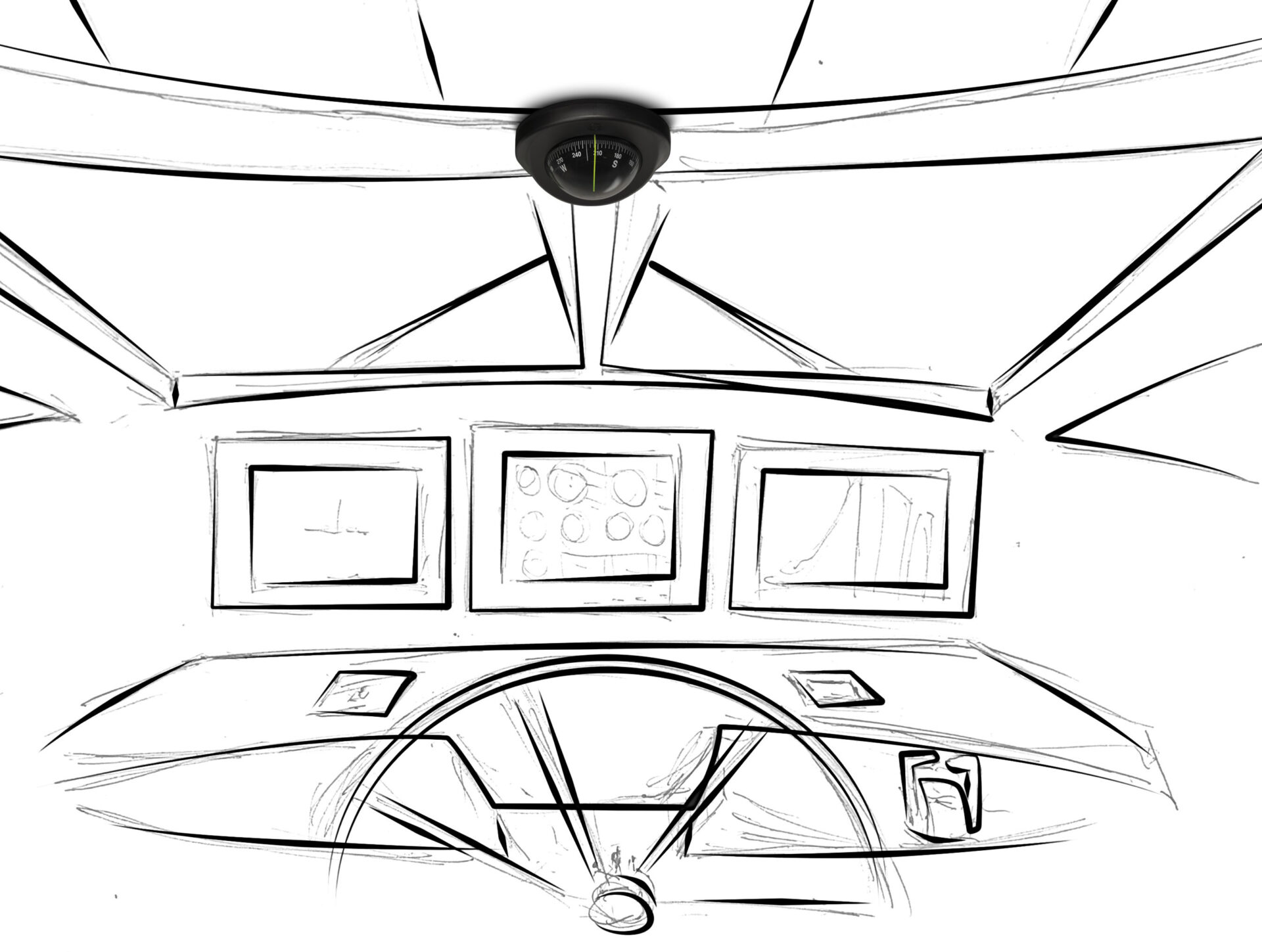 La bussola magnetica per installazioni a cielino 