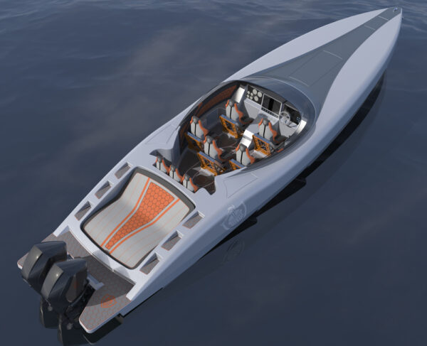 Gladiator 411 Carbon Series di Canados, l’offshore italiano che corre fino a 88 nodi