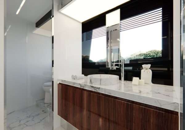 Riva 76' Perseo Super_Interiors OPT version - master bathroom