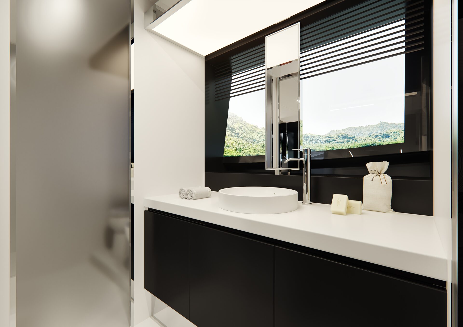 Riva 76' Perseo Super_Interiors STD version - master bathroom