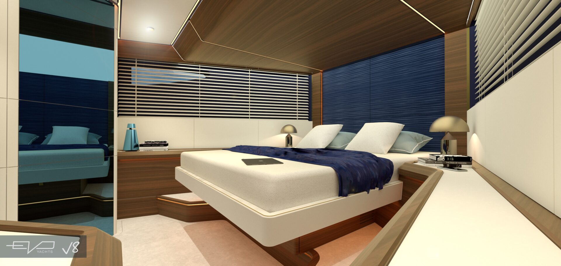 Evo Yachts, Evo V8_Bow Cabin