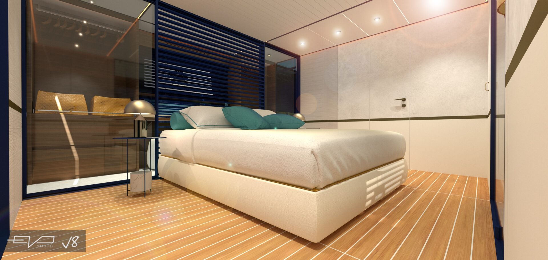 Evo Yachts, Evo V8_Master Cabin