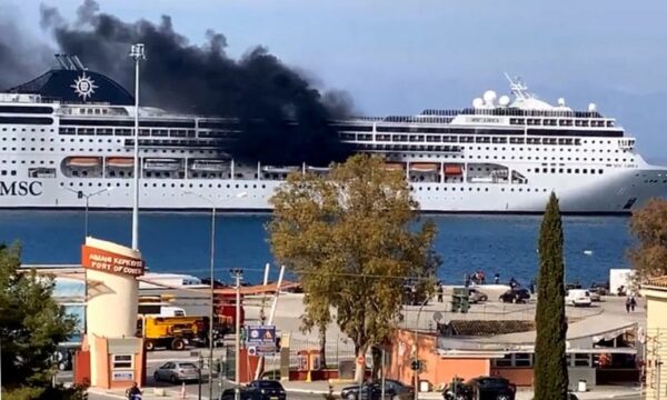Incendio a bordo di MSC Lirica