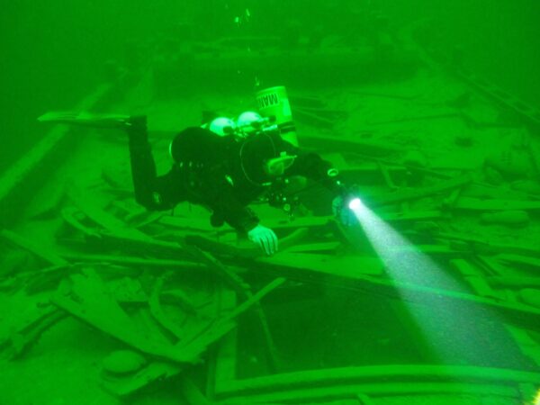 relitti nel Mar Baltico - relitto di una nave della seconda metá del '700 (foto di Marco Alì)