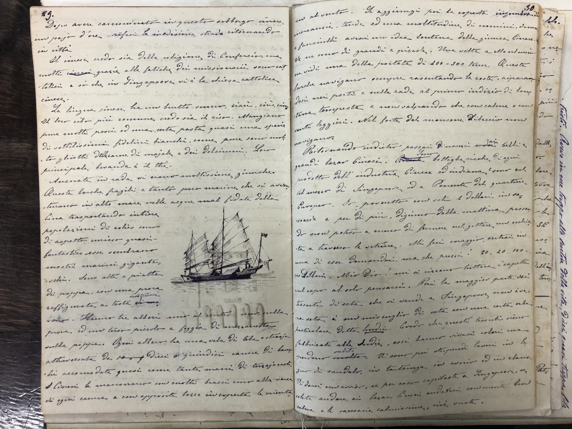 Imbarcazioni dal viaggio alle Indie (1878) Francesco Gerolamo. FONTE: Fondazione Ansaldo