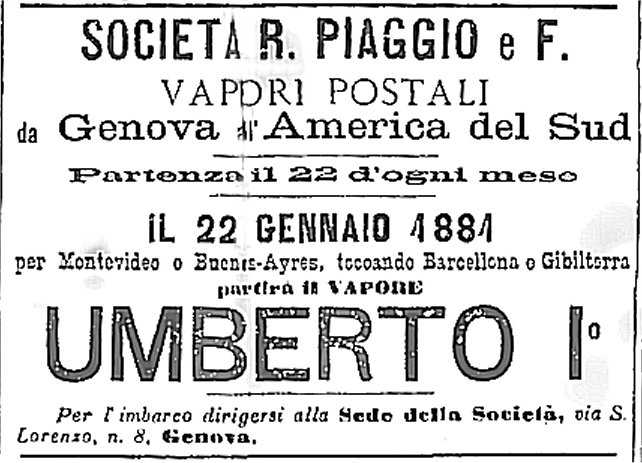 Umberto I - 1881-01-03-Vapori-Postali-Piaggio wikipedia