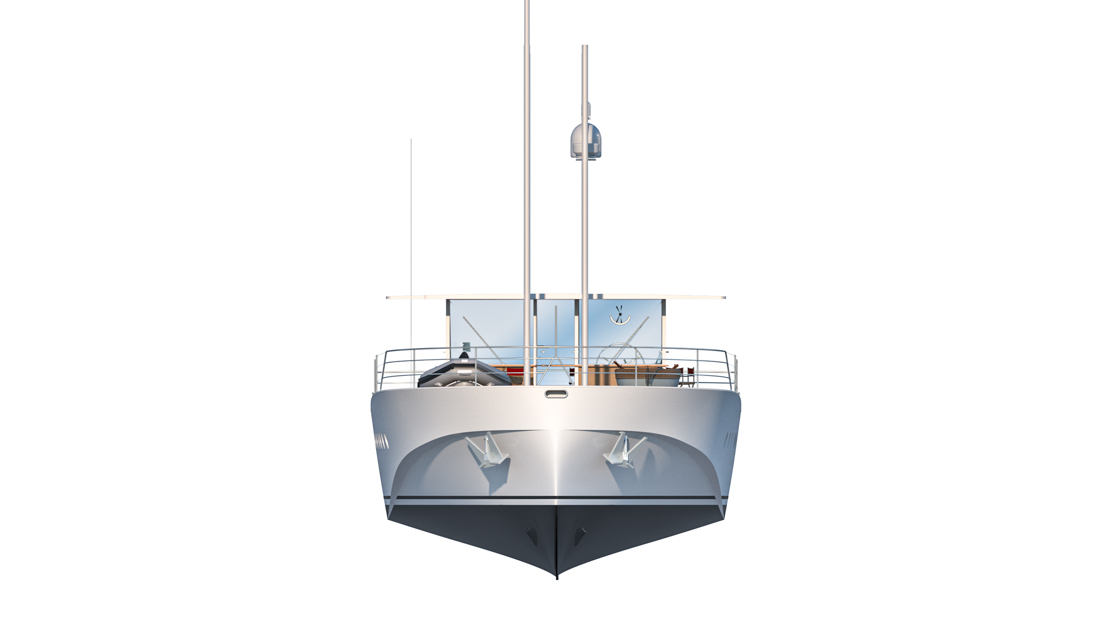 zattera 24m rendering prua