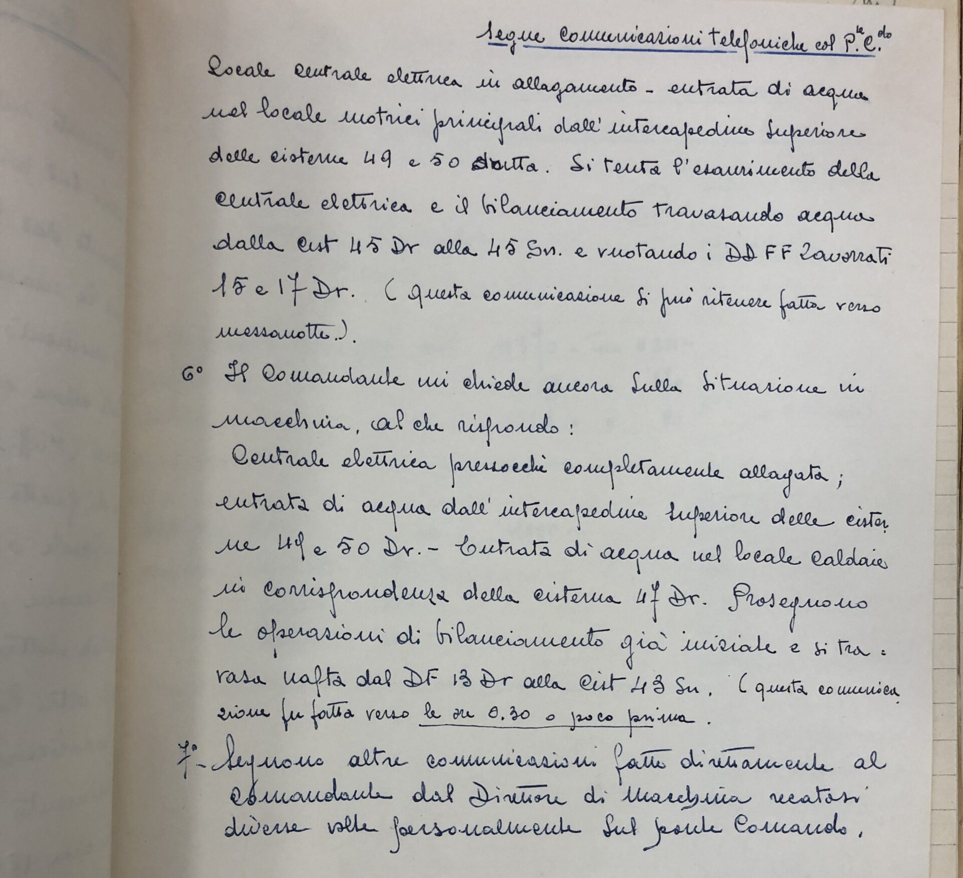 Comunicazioni telefoniche Andrea Doria
FONTE: Fondazione Ansaldo