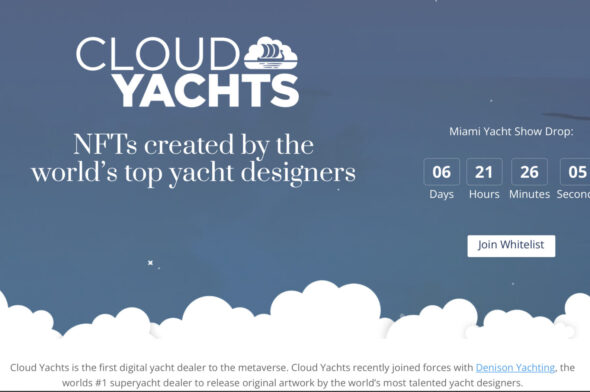 Cloud Yachts website Home Page