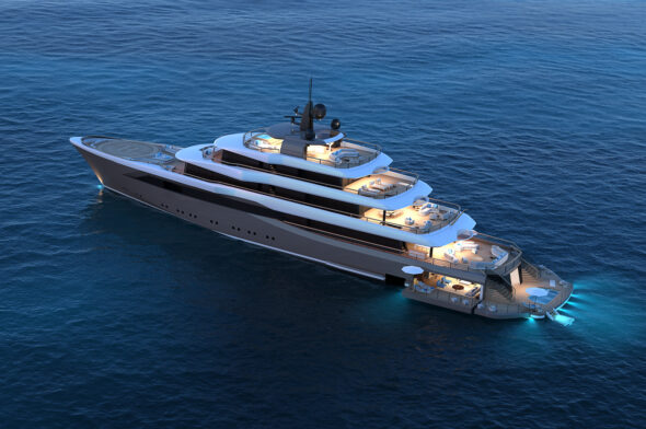 Moonflower 72, the super yacht with hybrid propulsion by Nauta Design and Wider