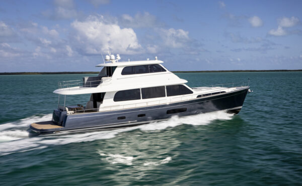 On board the Grand Banks 85, the high performance and elegant luxury yacht