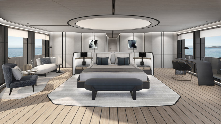 T680 Fenice Tankoa Yachts cabina armatoriale