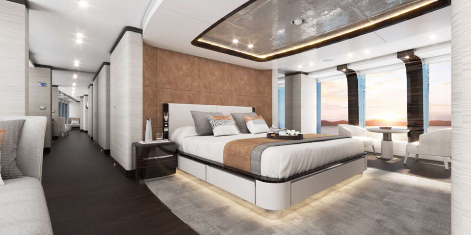 Project Orion di Heesen Yachts progetto Cristian Gatto cabina armatoriale