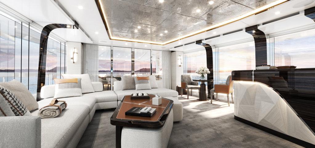 Project Orion di Heesen Yachts progetto Cristian Gatto skylounge