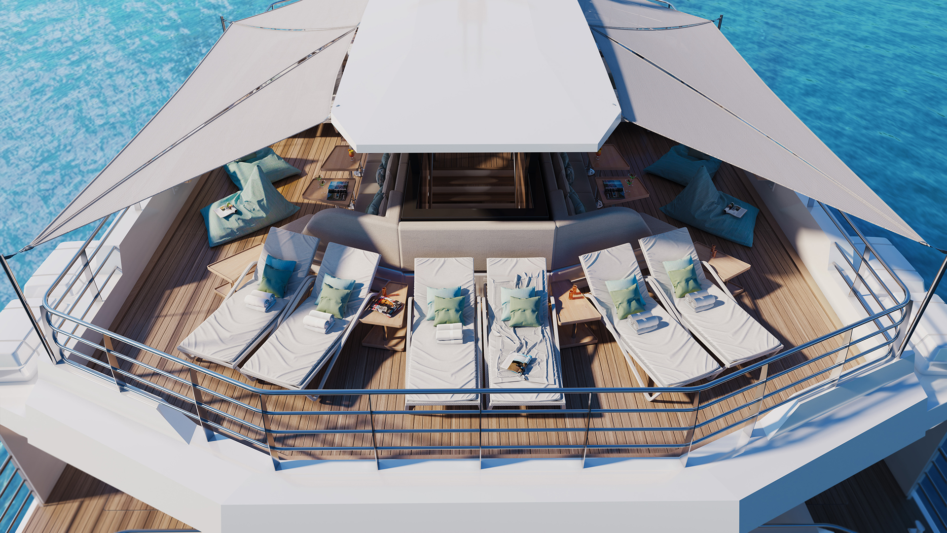 Open Catamaran Colnago Marine vip lounge