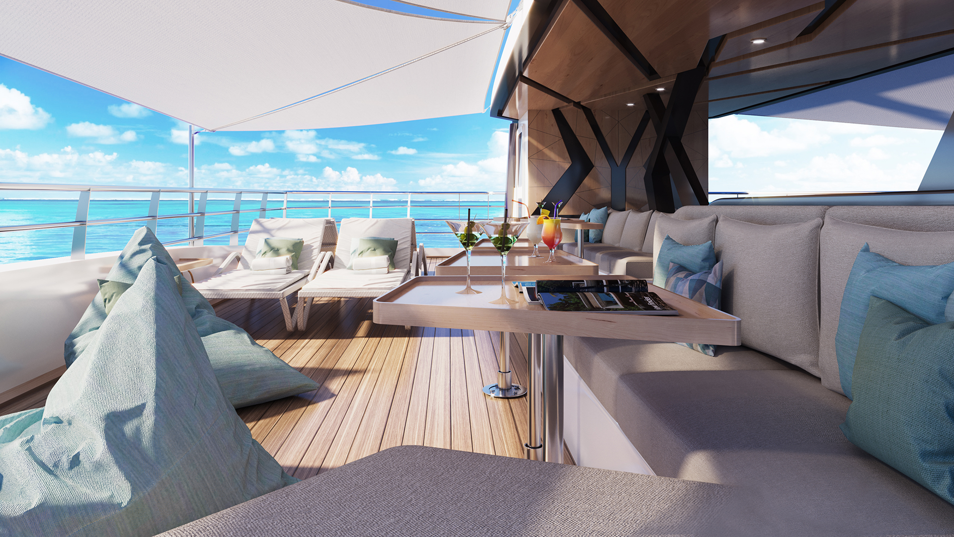 Open Catamaran Colnago Marine flybridge