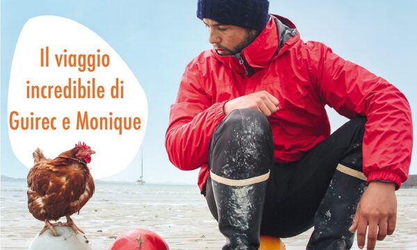 Una barca un marinaio e una gallina